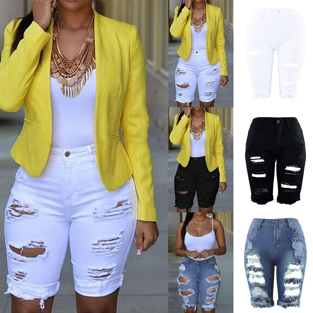 Denim Ripped shorts