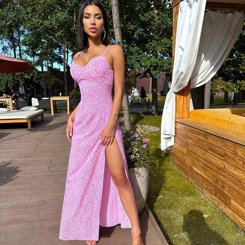 Floral Printed Sexy Dress