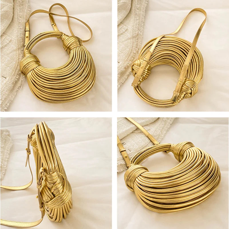 Golden champagne handbag