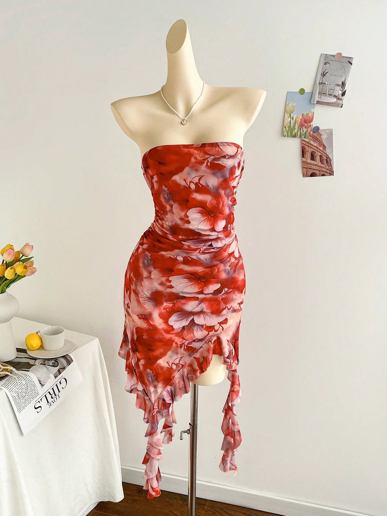 sexy strapless Dress