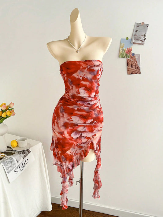sexy strapless Dress