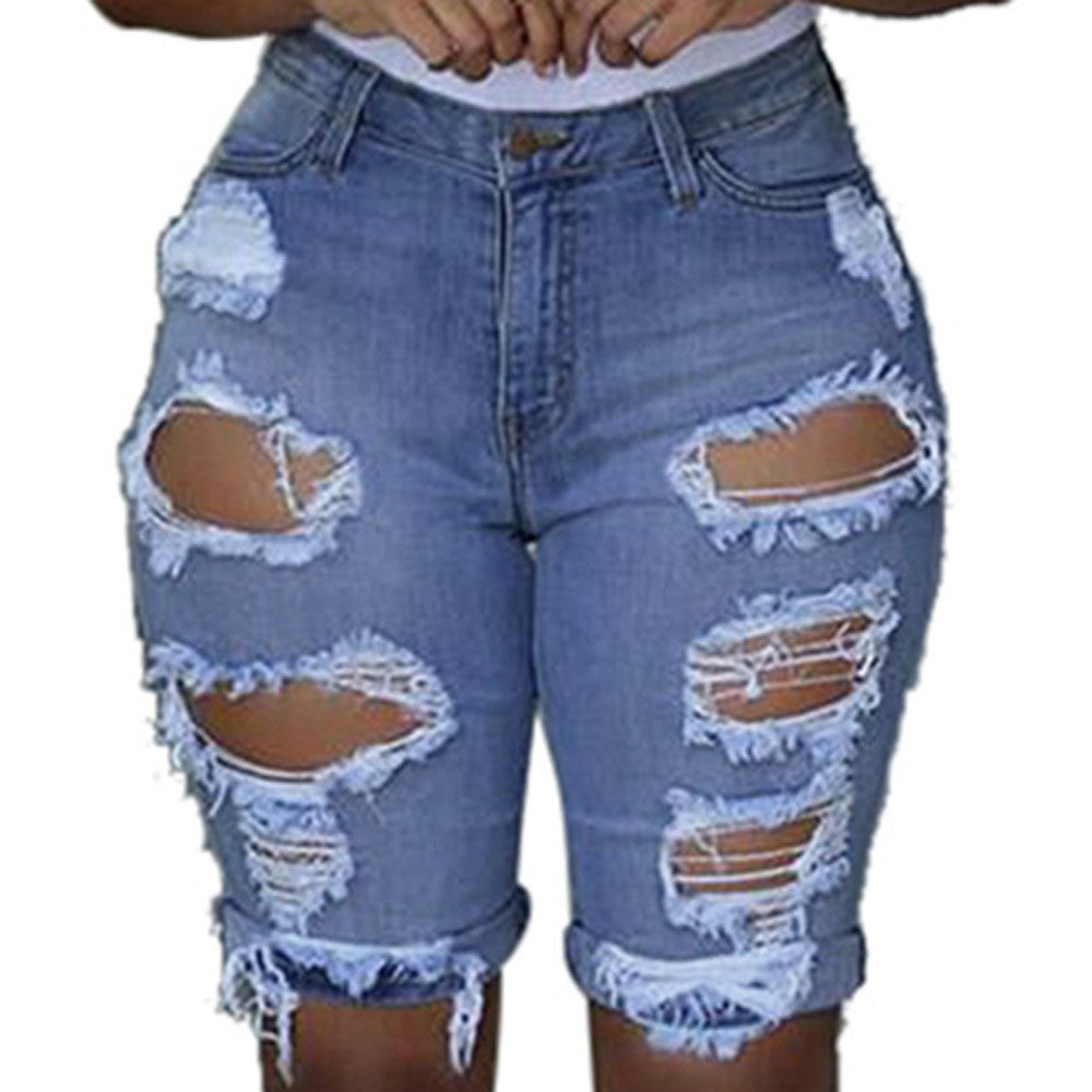 Denim Ripped shorts