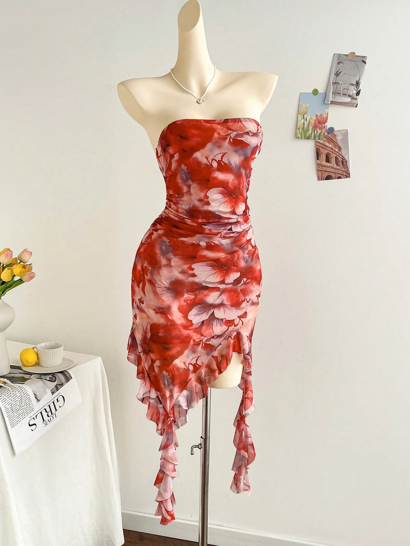 sexy strapless Dress