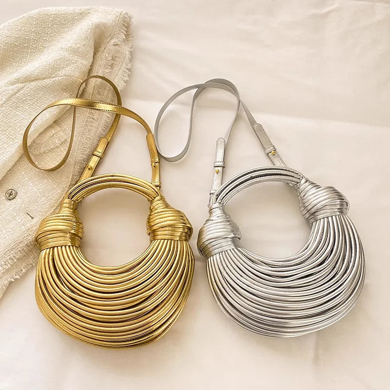 Golden champagne handbag