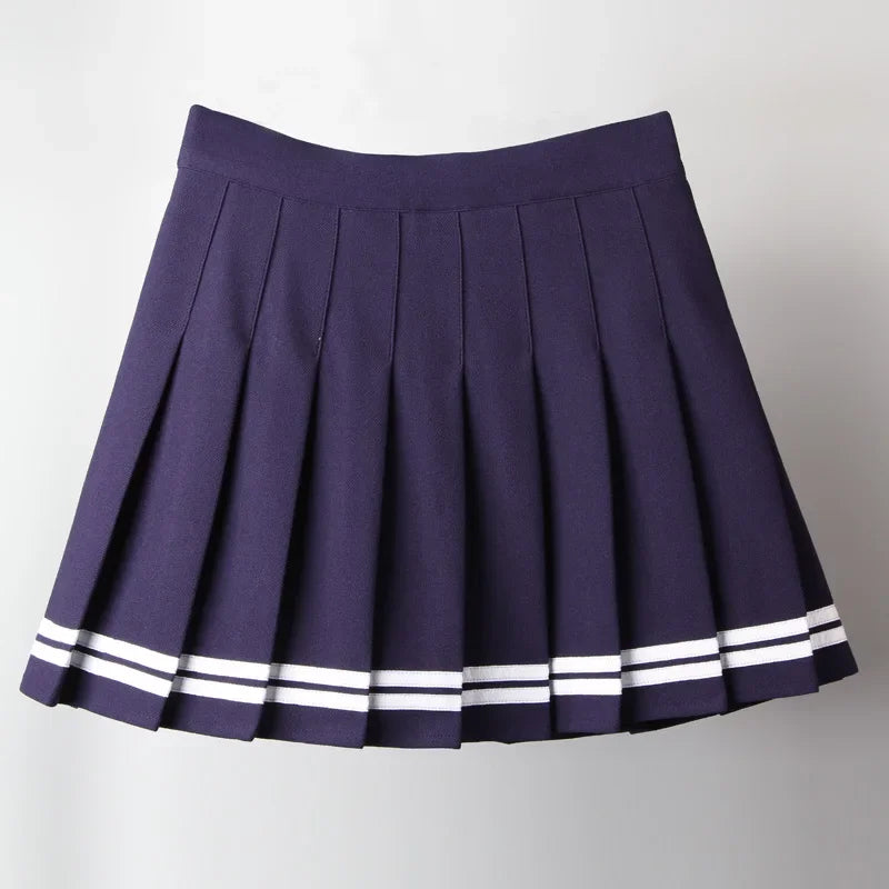 Striped  Pleated Skirts