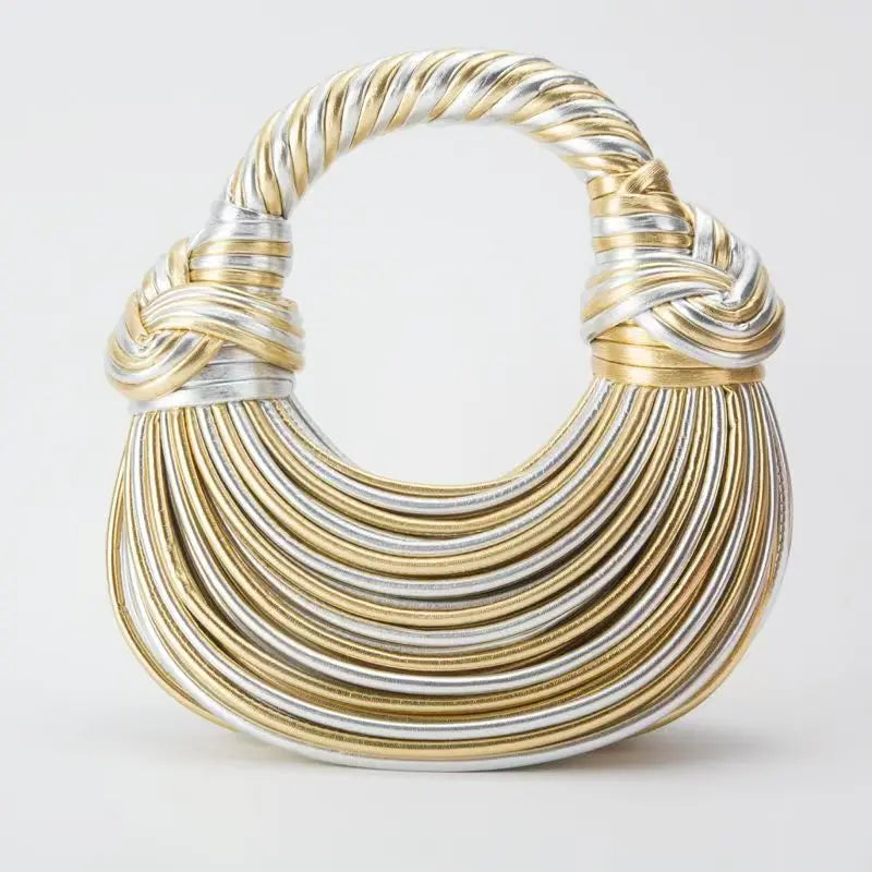 Golden champagne handbag